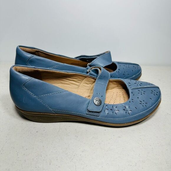 Womens Clarks Collection Everlay Bai Black Leather Mary Jane Flats Size 10 M - Picture 2 of 8